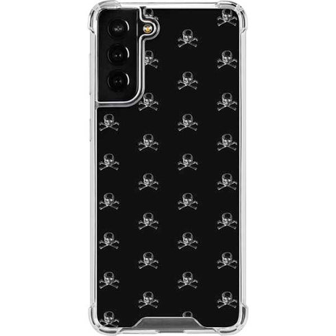 Alchemy Skull and Crossbone Pattern Galaxy S21 FE Clear Case